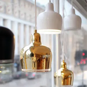 أضواء حبل شنقا الألومنيوم مصباح قلادة الجرس Aluminum Hanging Rope Lights Bell Pendant Lamp