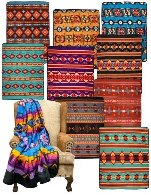 10 Pack Assorted Popular Fleece Lodge Blankets! Only $12.00 ea.