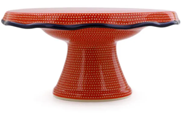12" Cake Stand - Red Sea