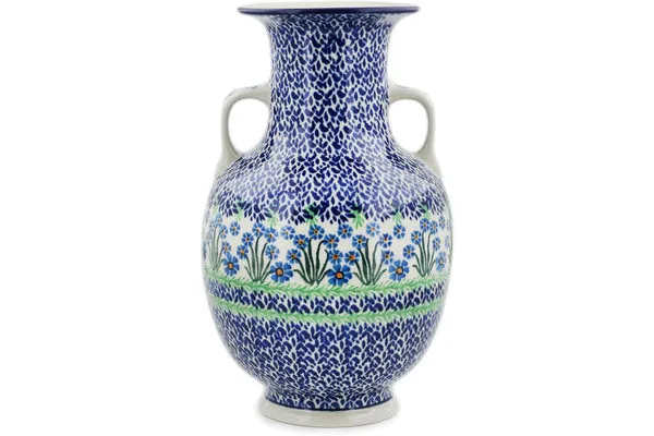 12" Vase - Blue April Showers