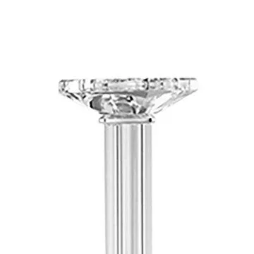 17 Inch Tall Pillar Candle Holder, Glass, Classic Clean Lined Finish, Clear By Casagear Home