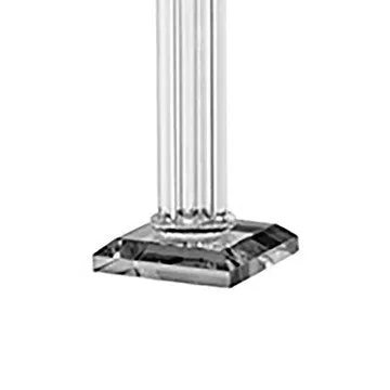 17 Inch Tall Pillar Candle Holder, Glass, Classic Clean Lined Finish, Clear By Casagear Home