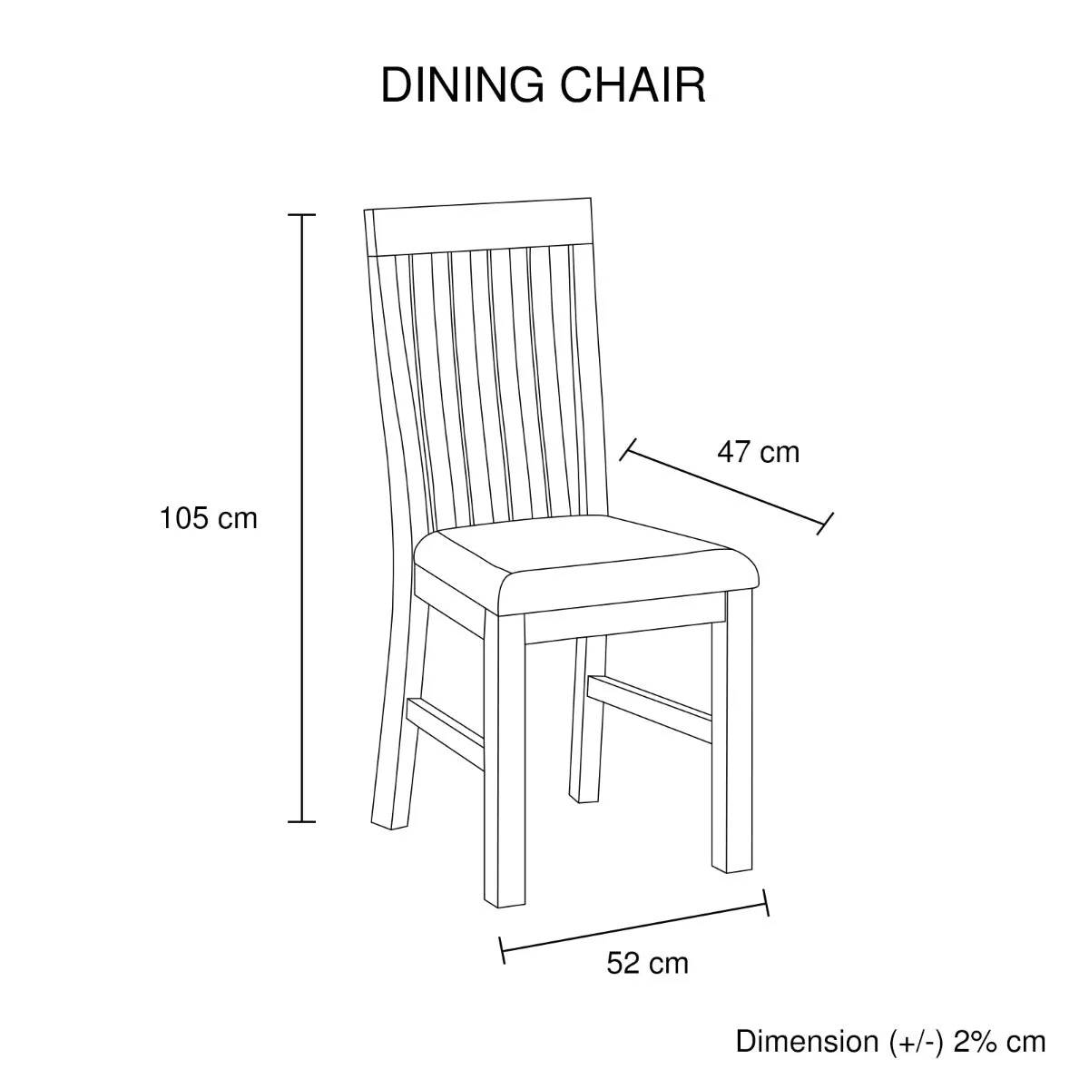 2x Wooden Frame Leatherette Dining Chairs | Solid Acacia Wood & Veneer | Oak Colour