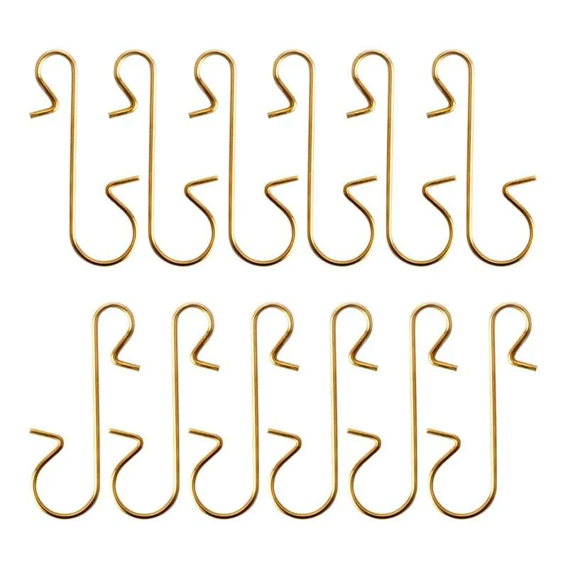 50pcs Christmas Ornament Metal S-Shaped Hooks Holders Christmas Tree Ball Pendant hanging Decoration