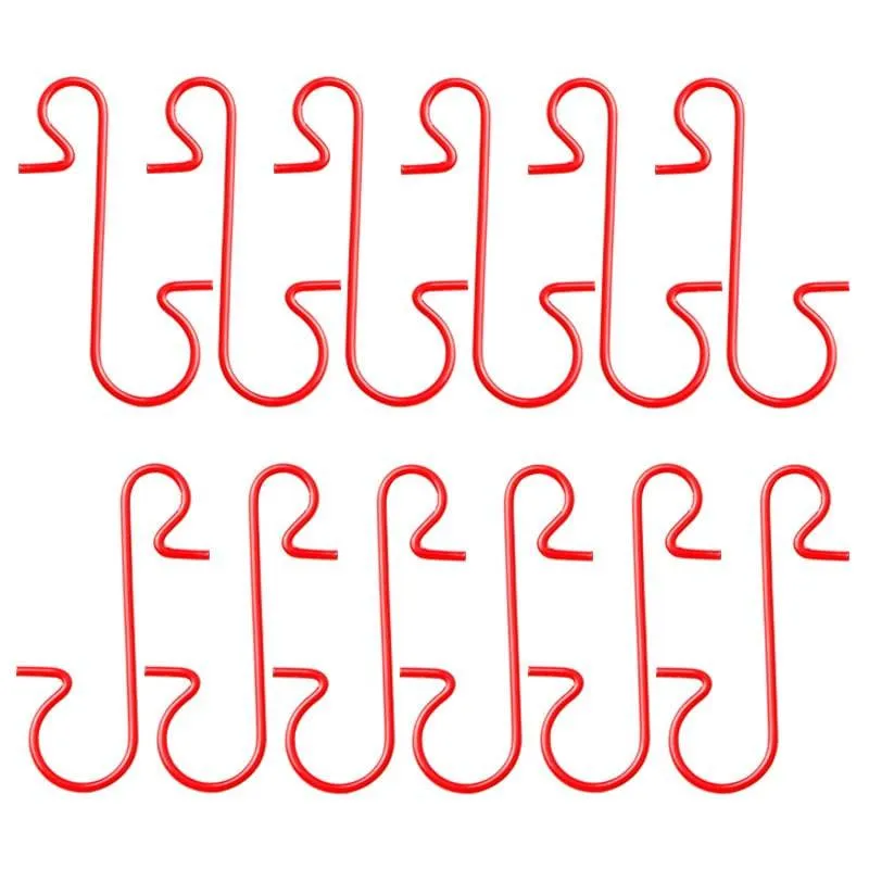 50pcs Christmas Ornament Metal S-Shaped Hooks Holders Christmas Tree Ball Pendant hanging Decoration