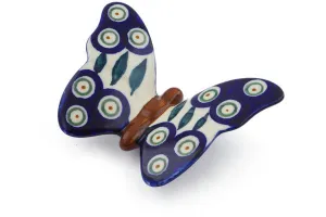 5" Butterfly Figurine - Peacock Leaves