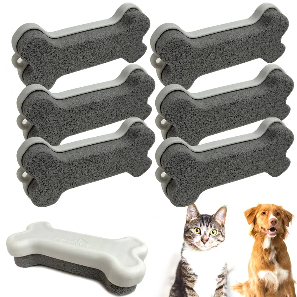 6 Pet Dog Hair Remover Pumice STONE Sweeps Fur Lint Away Use Carpet Couches 6.5"