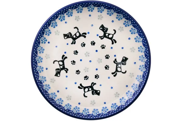 6" Bread Plate - Playing Pups