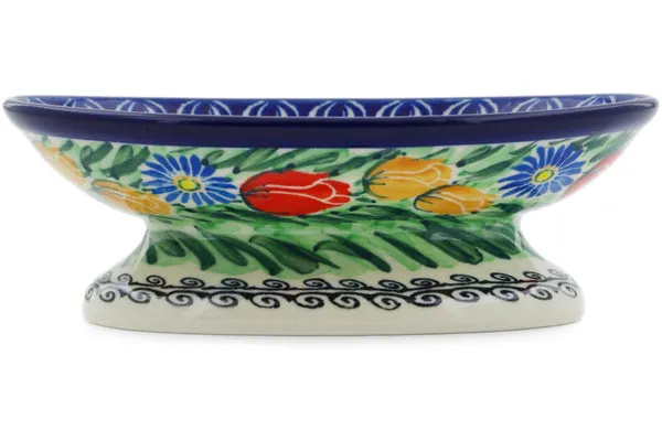 6" Soap Dish - Breathtaking Tulips