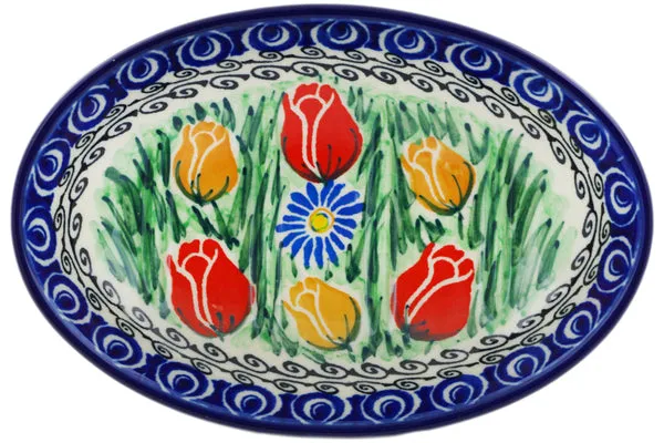 6" Soap Dish - Breathtaking Tulips