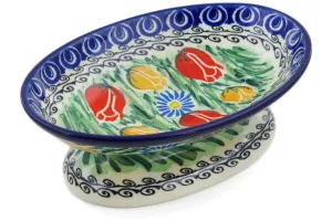 6" Soap Dish - Breathtaking Tulips