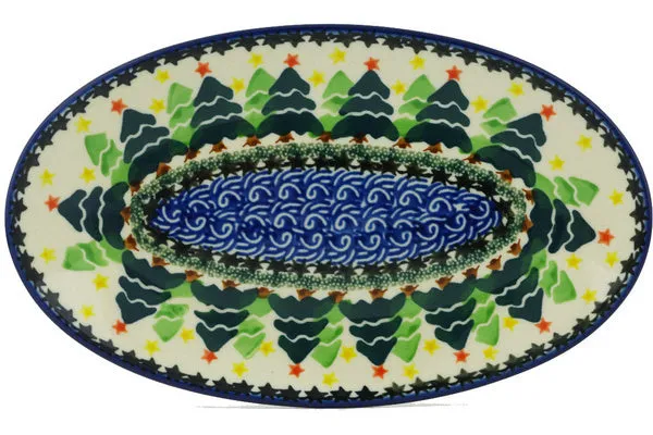 8" Platter - Winter Tree
