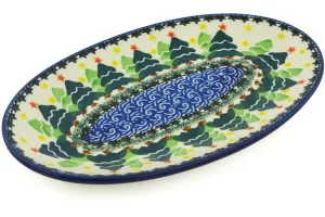 8" Platter - Winter Tree