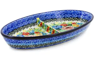9" Divided Dish - Carnation Valley