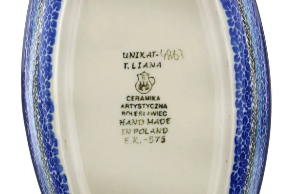 9" Divided Dish - Carnation Valley