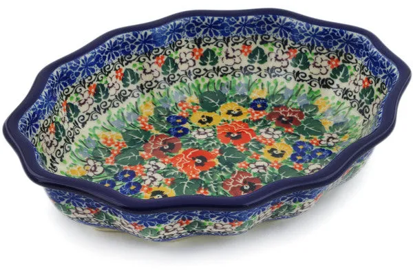 9" Serving Bowl - Pansy Garden