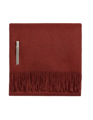 Alicia Adams Alpaca Throw in Brick Solid