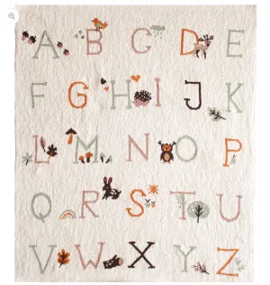 Alphabet Baby Blanket Natural