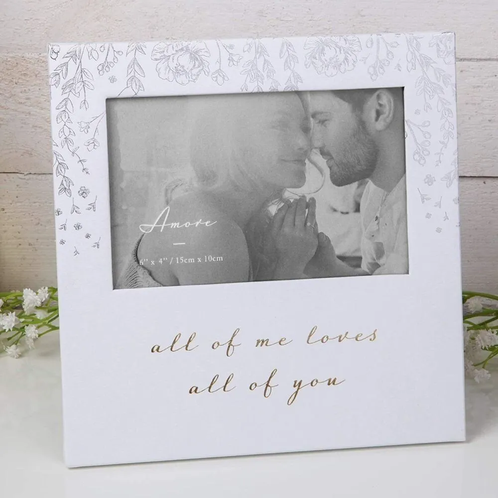 Amore 6" x 4" Loves All of You Anniversary Photo Frame