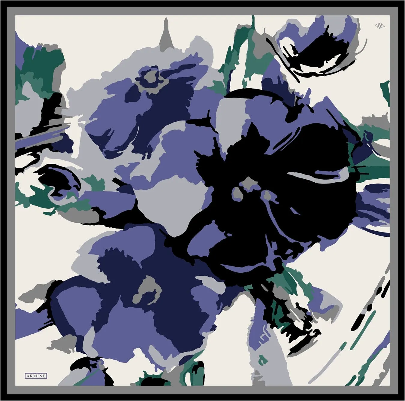 Armine Hibiscus Silk Twill Scarf #7