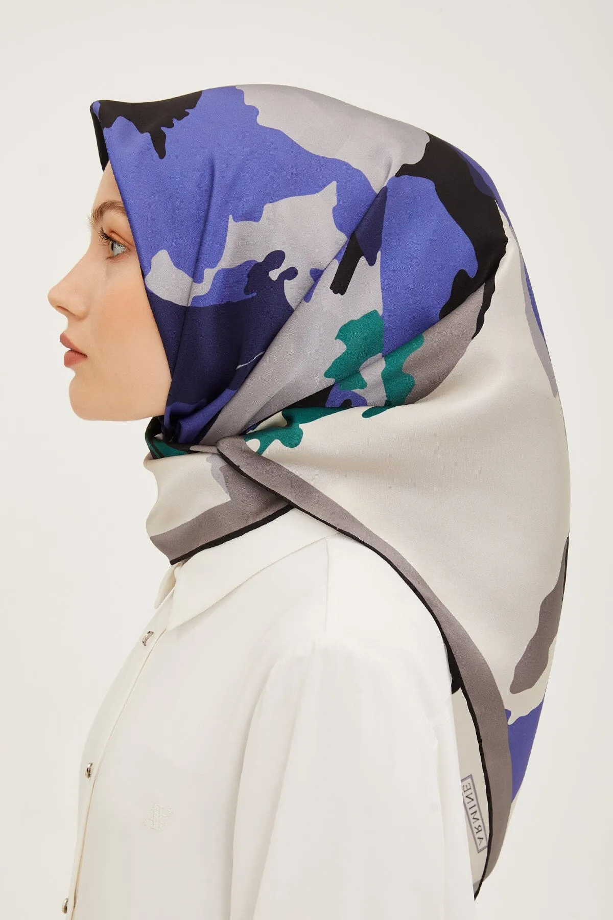 Armine Hibiscus Silk Twill Scarf #7