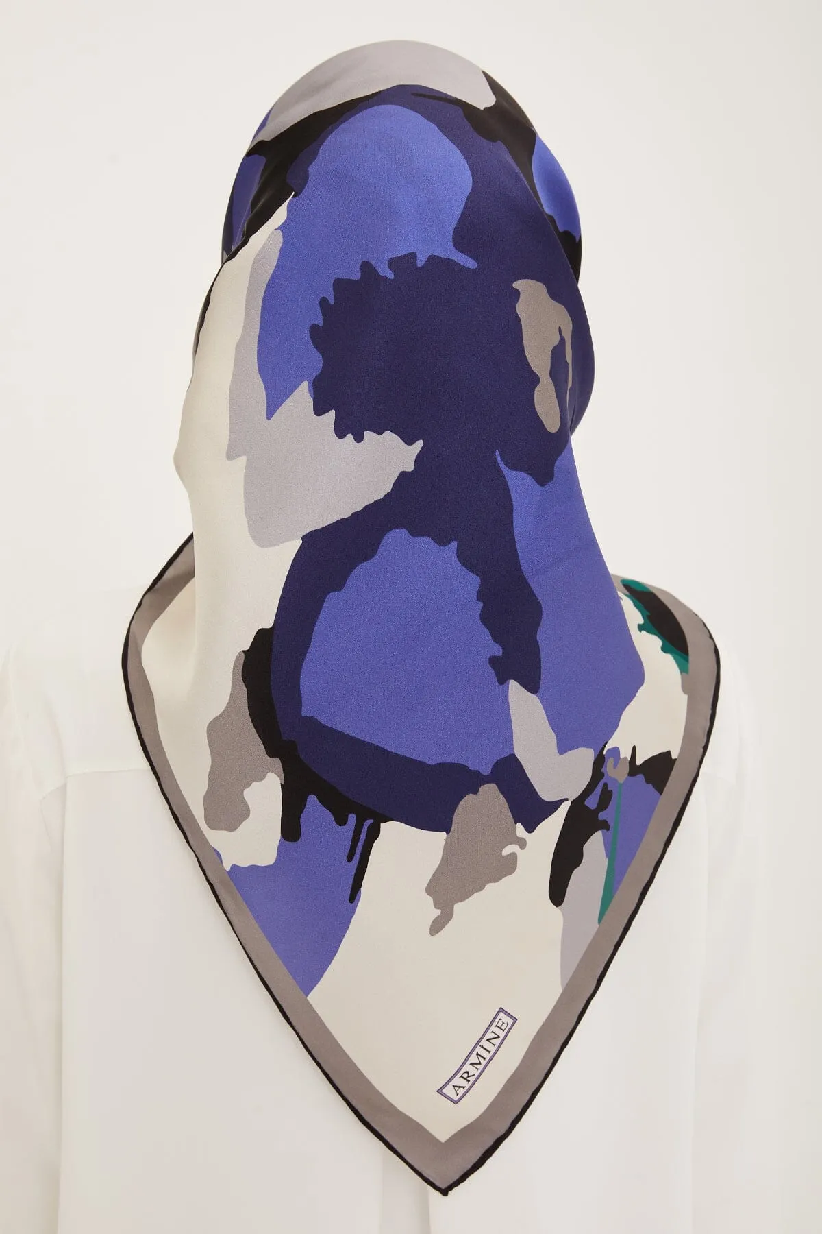 Armine Hibiscus Silk Twill Scarf #7