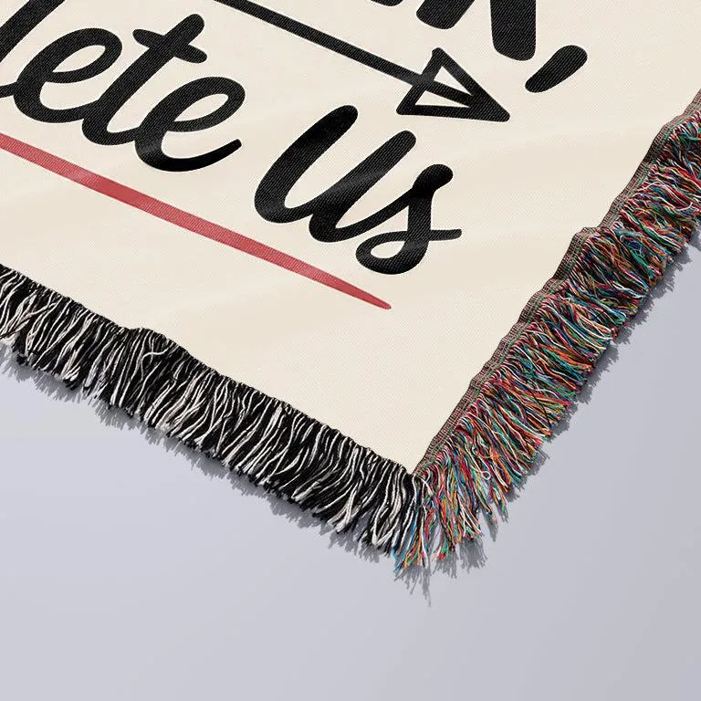 As My Wife You Complete Me 50" x 60" Gift Woven Jacquard Blanket