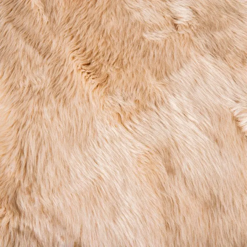 Auckland Honey Faux Fur Rug - 70x100cm