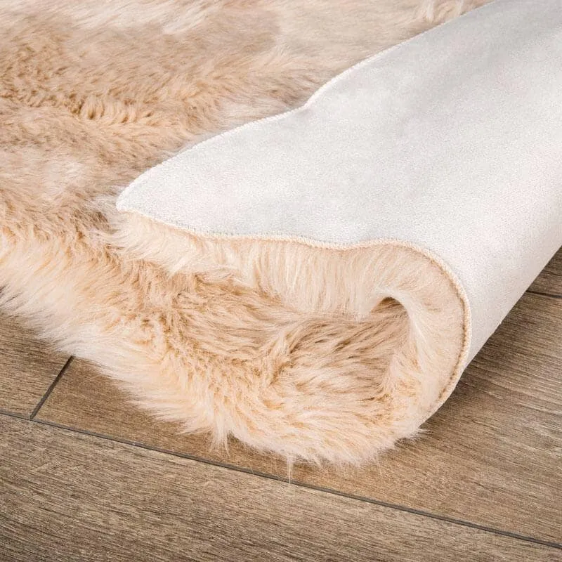 Auckland Honey Faux Fur Rug - 70x100cm