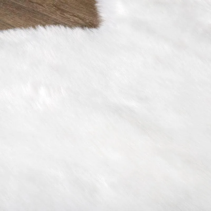 Auckland White Faux Fur Rug - 140x200cm