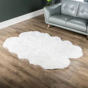 Auckland White Faux Fur Rug - 140x200cm