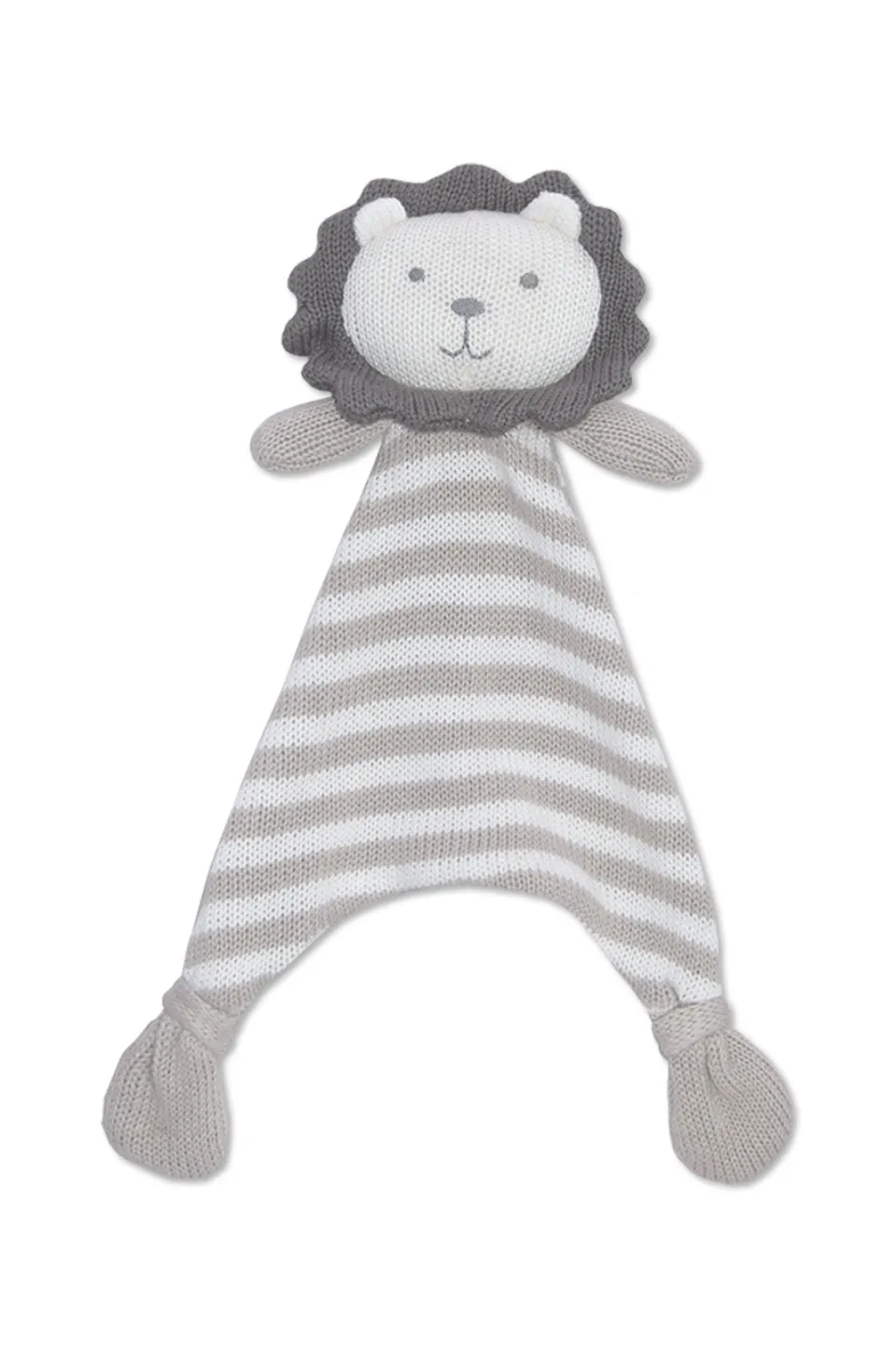 Austin the Lion Softie Security Blanket Grey
