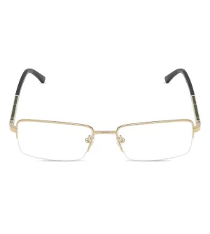 Azzaro Men's Gold Rectangular Optical Frame
