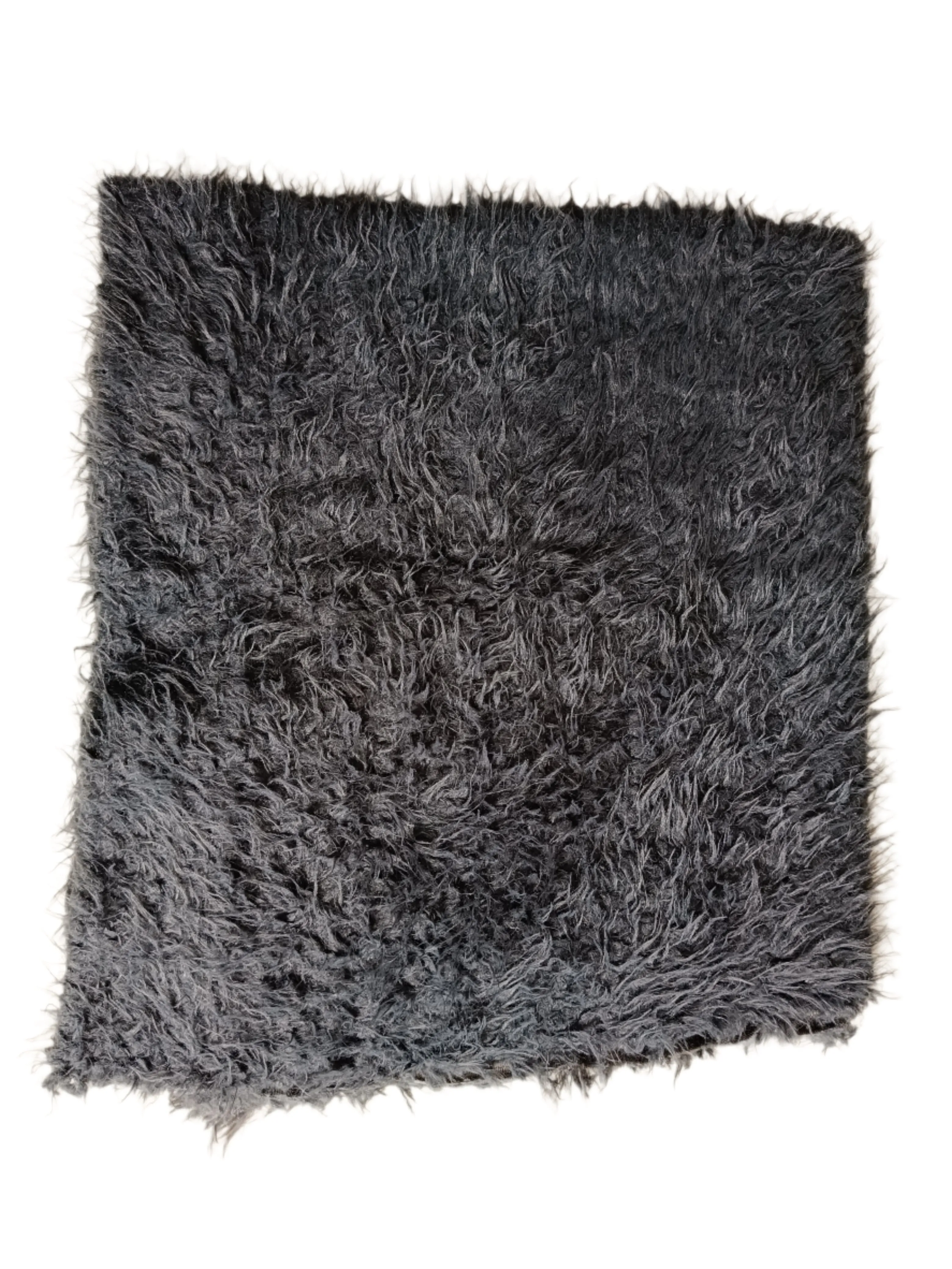 Babymoon Wool Fur Blanket Rugs Fur | 6*3 Feet | Dark Grey
