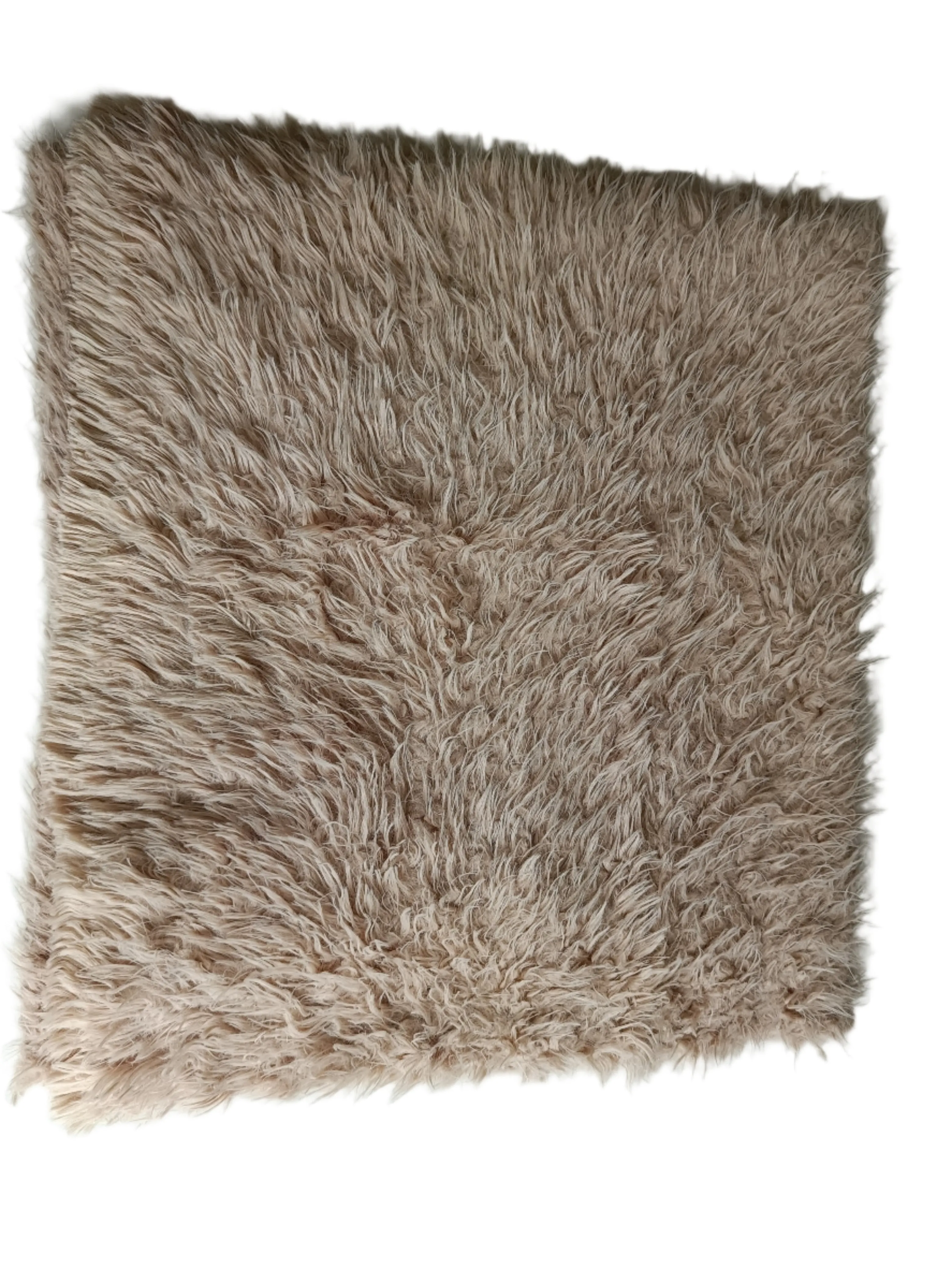 Babymoon Wool Fur Blanket Rugs Fur | 6*3 Feet | LightBrown