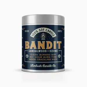 Bandit | Sandalwood   Ozone 14oz Soy Candle