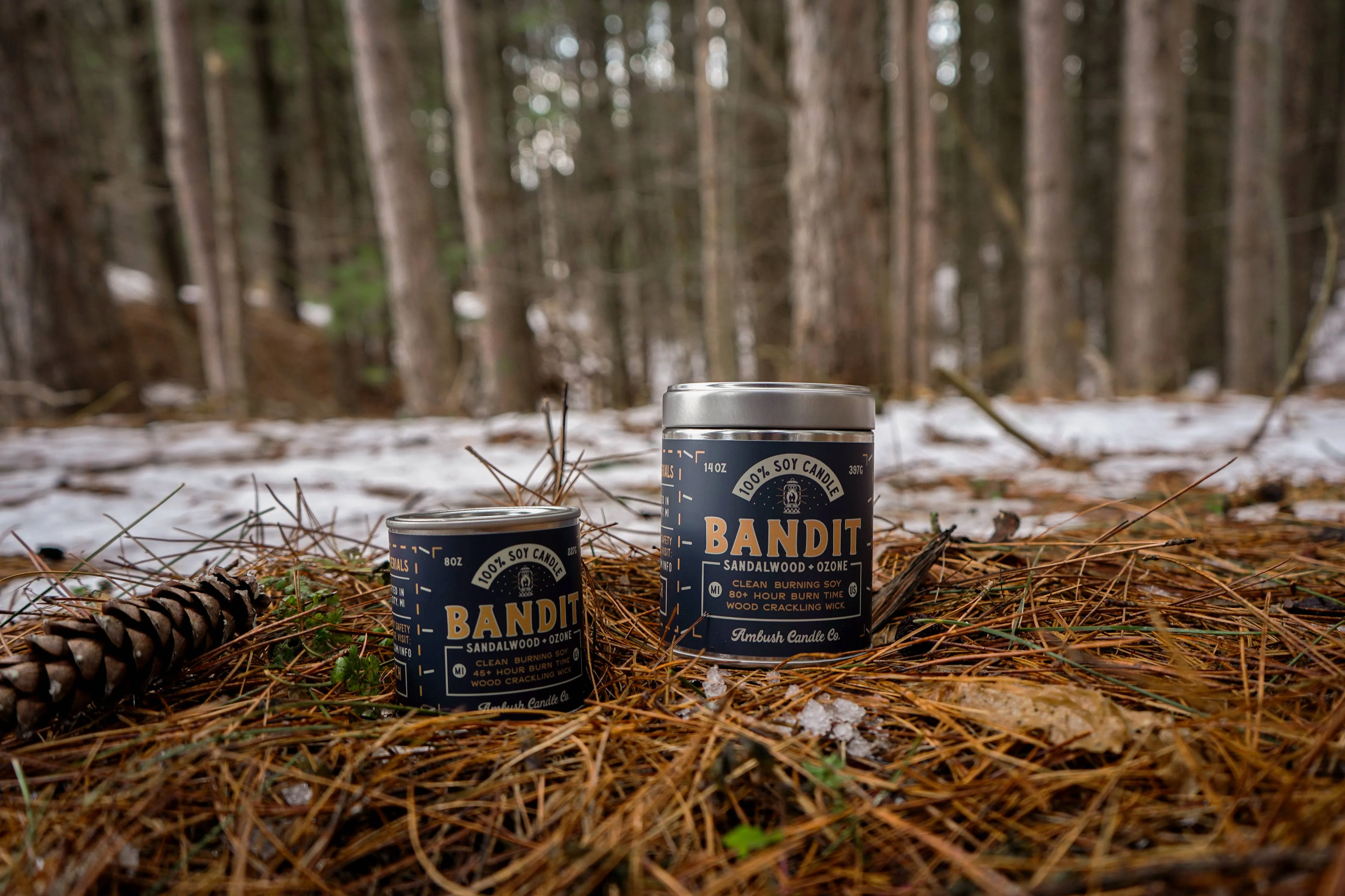 Bandit | Sandalwood   Ozone 14oz Soy Candle