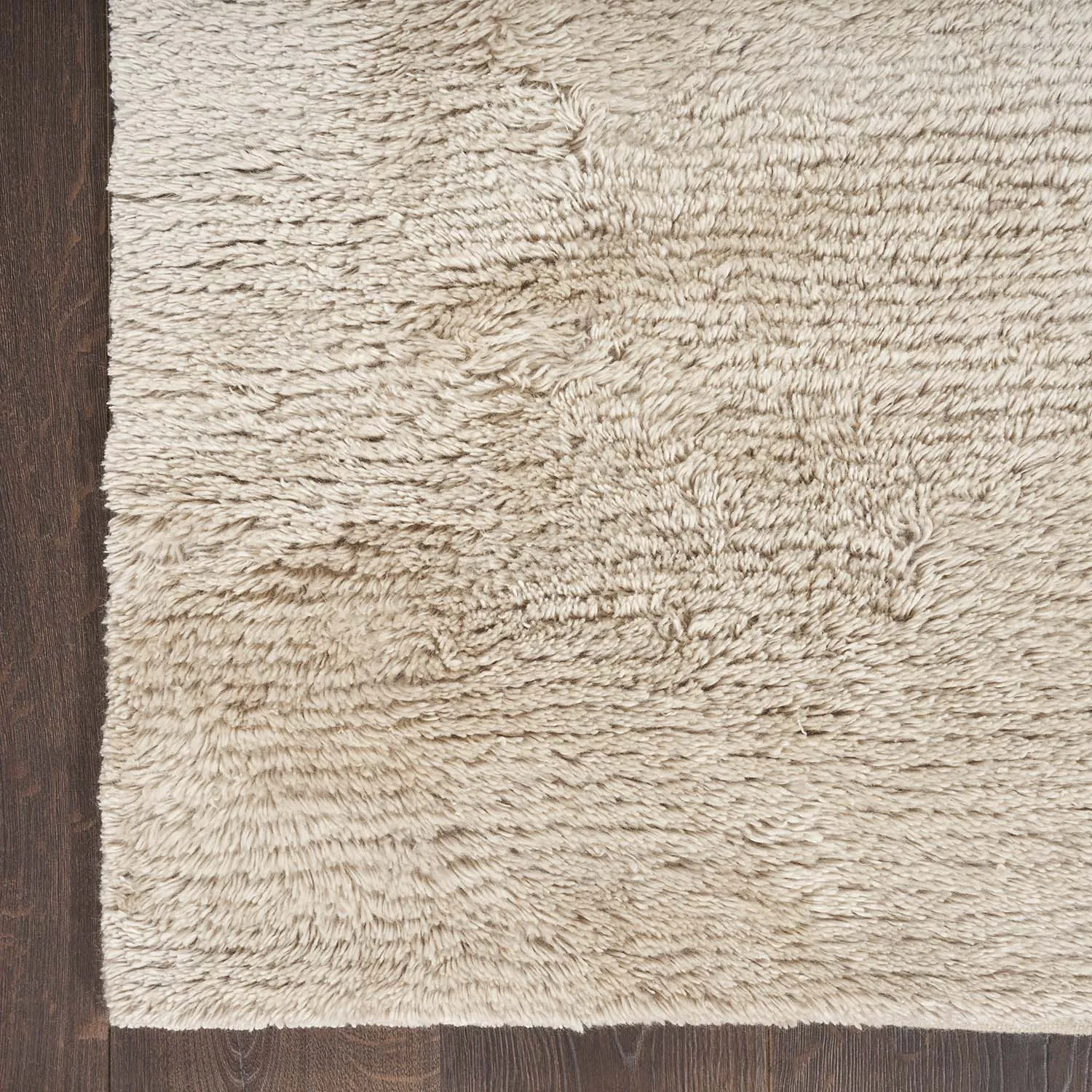 Beige Modern Wool Rug - 6'2" x 9'1"