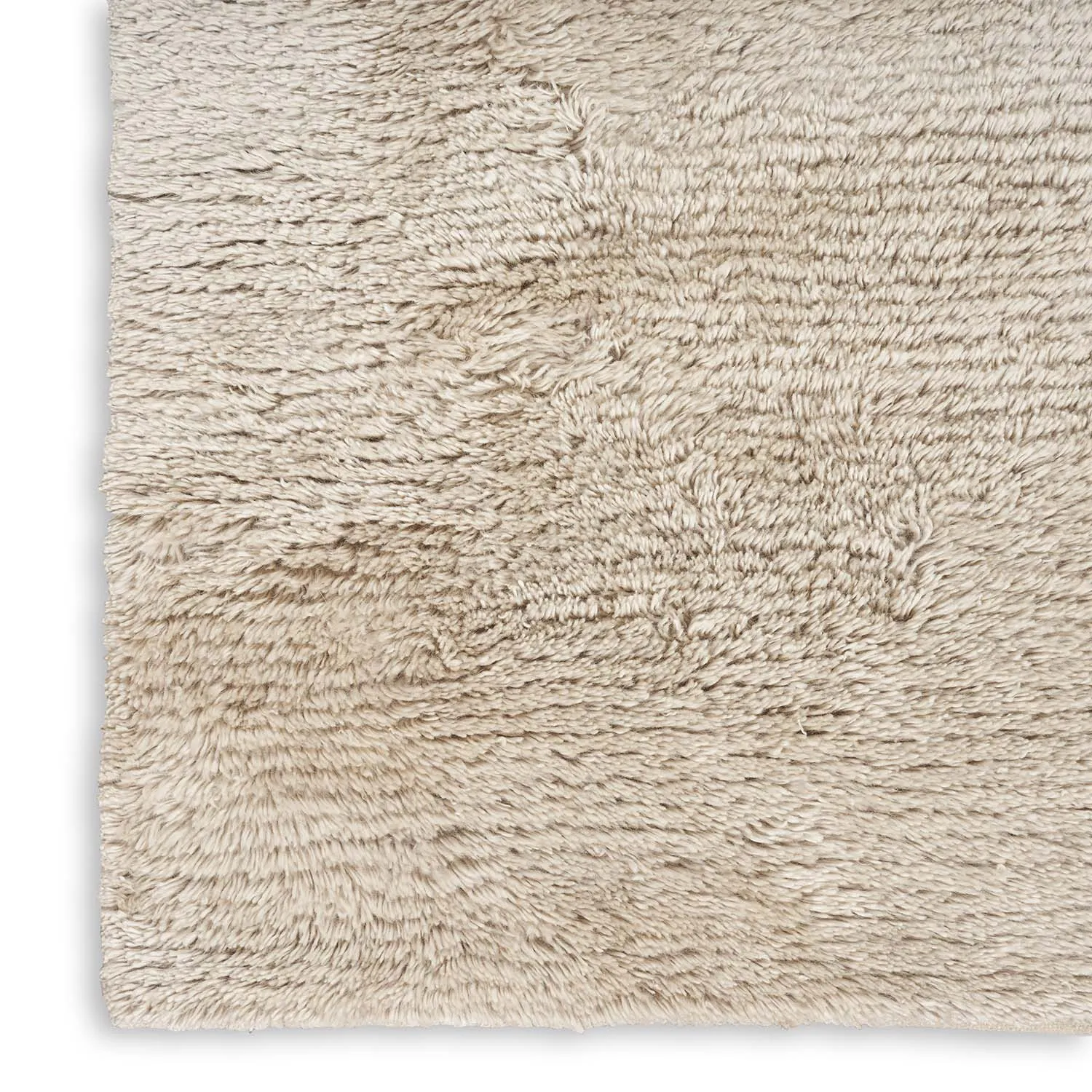 Beige Modern Wool Rug - 6'2" x 9'1"