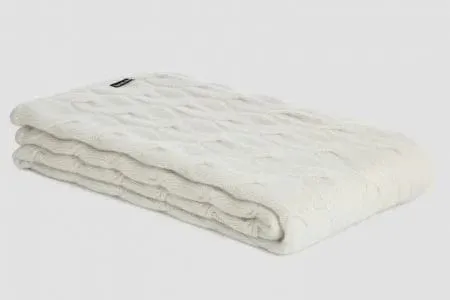 Bemboka Chunky Cable Angora & Merino Wool Throw - Pre-Shrunk