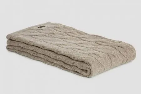 Bemboka Chunky Cable Angora & Merino Wool Throw - Pre-Shrunk