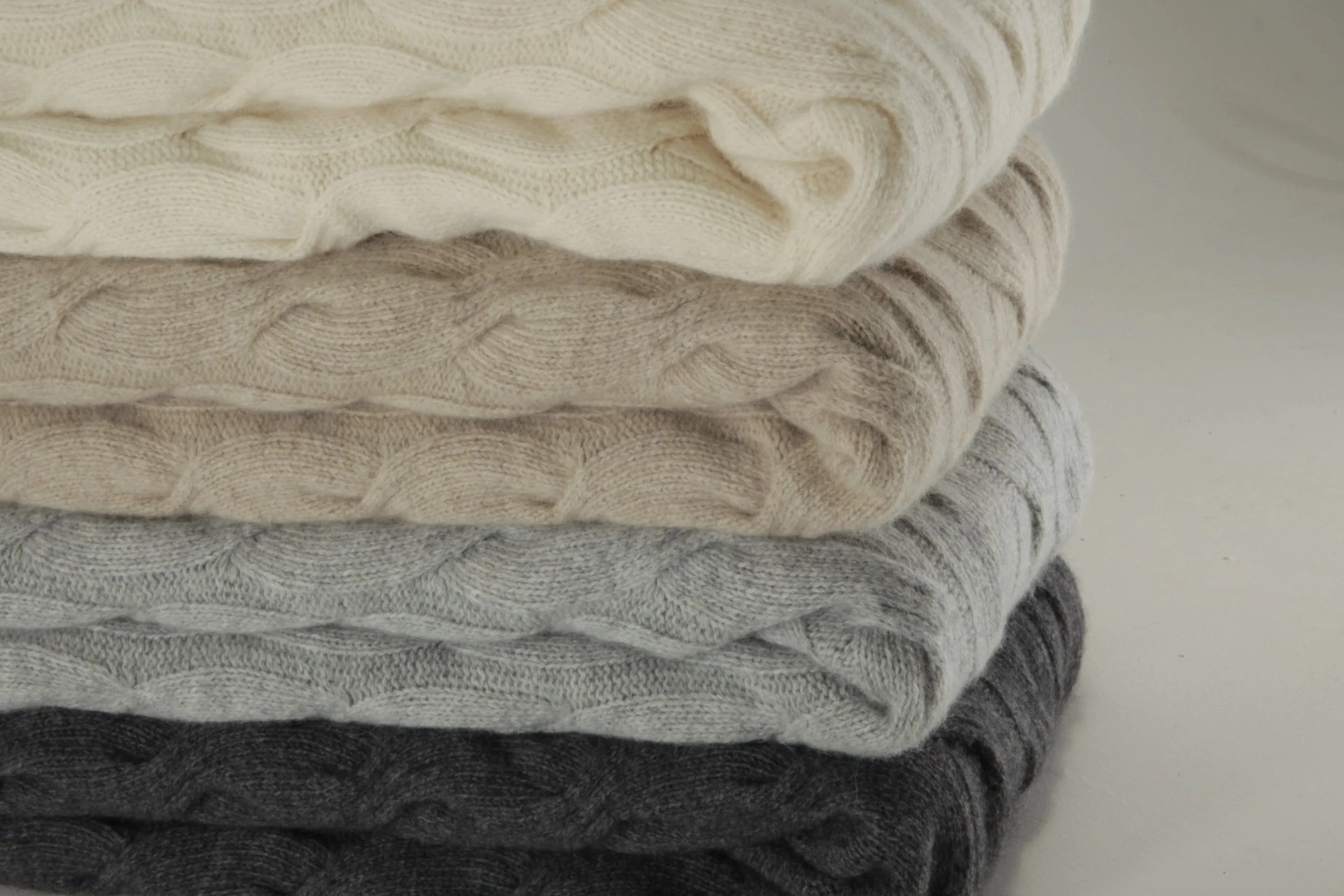 Bemboka Chunky Cable Angora & Merino Wool Throw - Pre-Shrunk