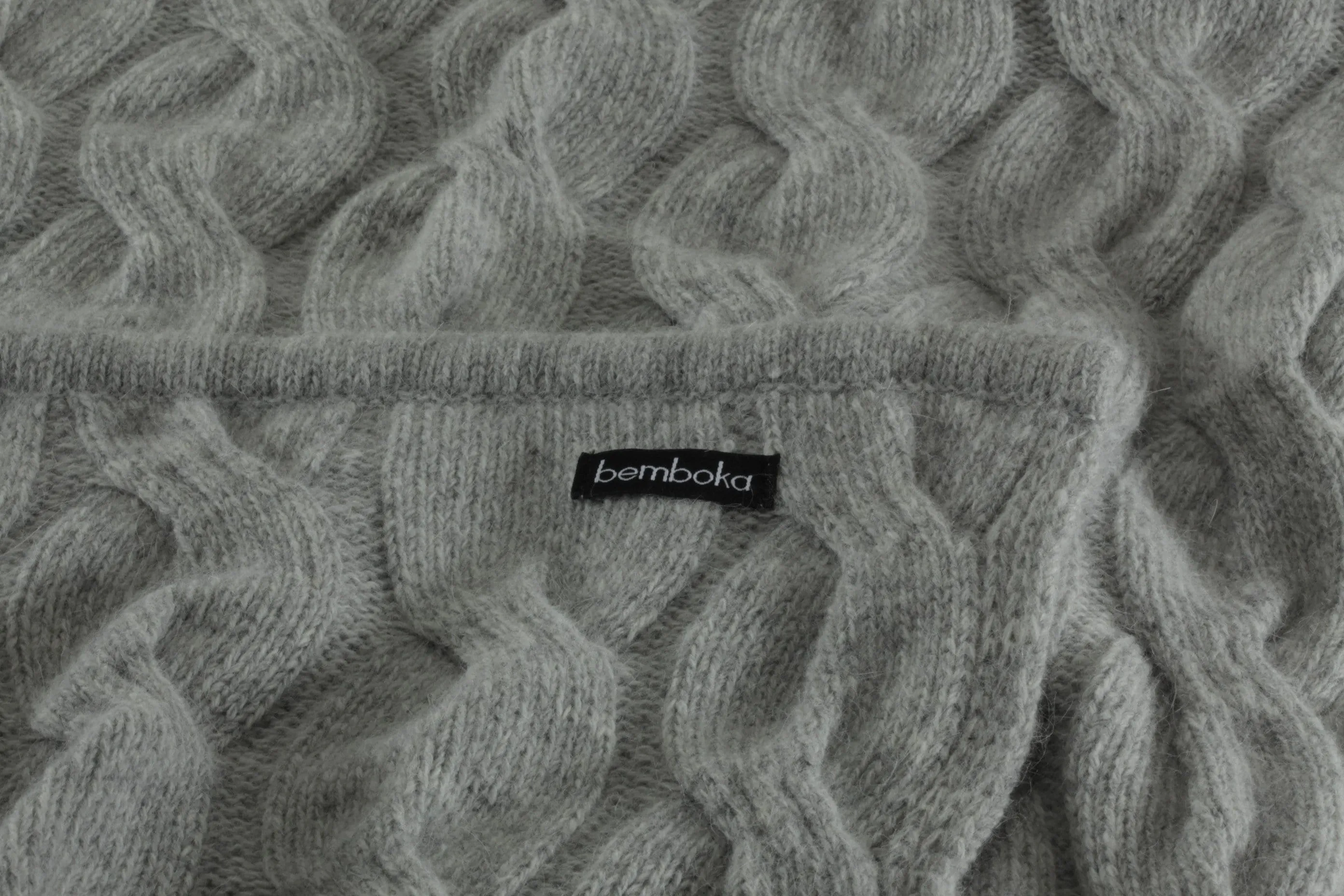 Bemboka Chunky Cable Angora & Merino Wool Throw - Pre-Shrunk