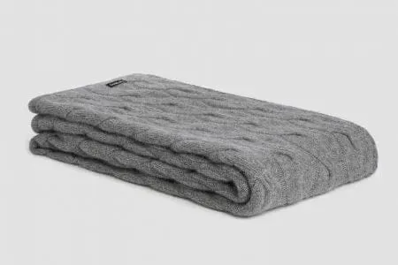 Bemboka Chunky Cable Angora & Merino Wool Throw - Pre-Shrunk