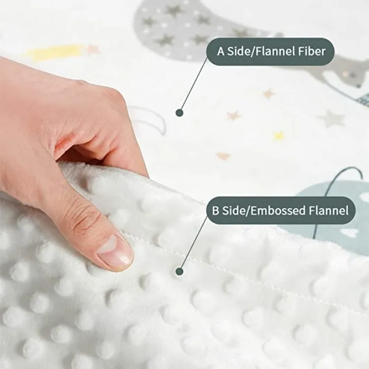 Big Minky Dot Blanket | Grey Elephant