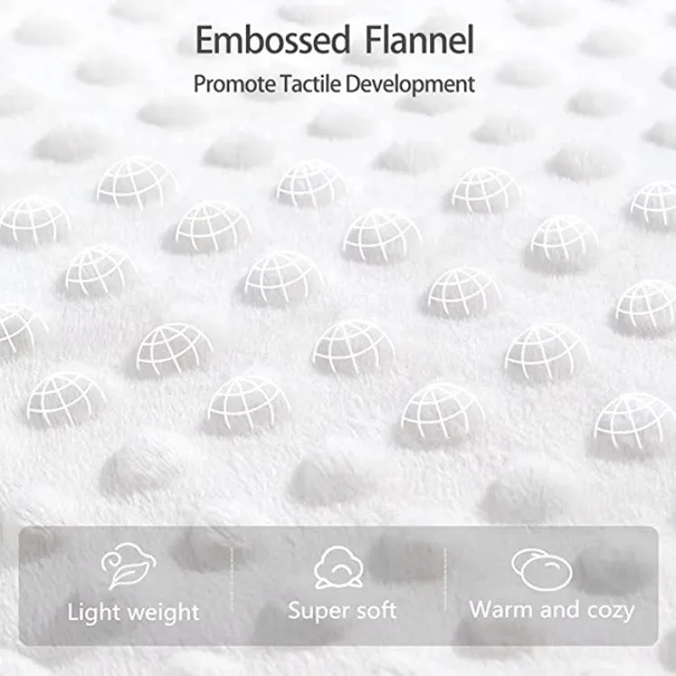 Big Minky Dot Blanket | Grey Elephant