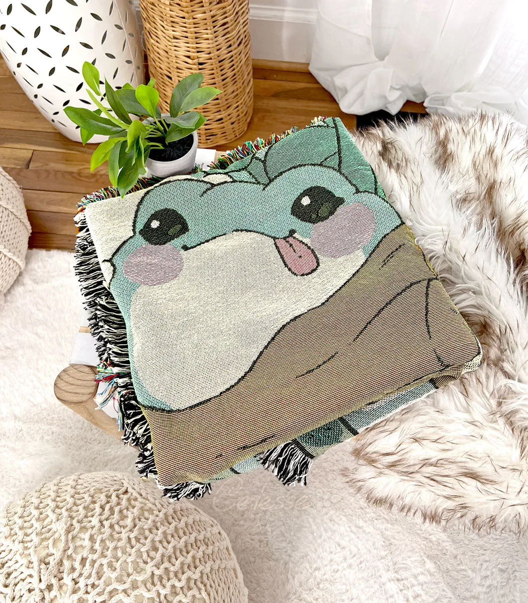 Blobfrogs Woven Blanket