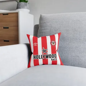 Brentford Retro Home Kit Square Pillow