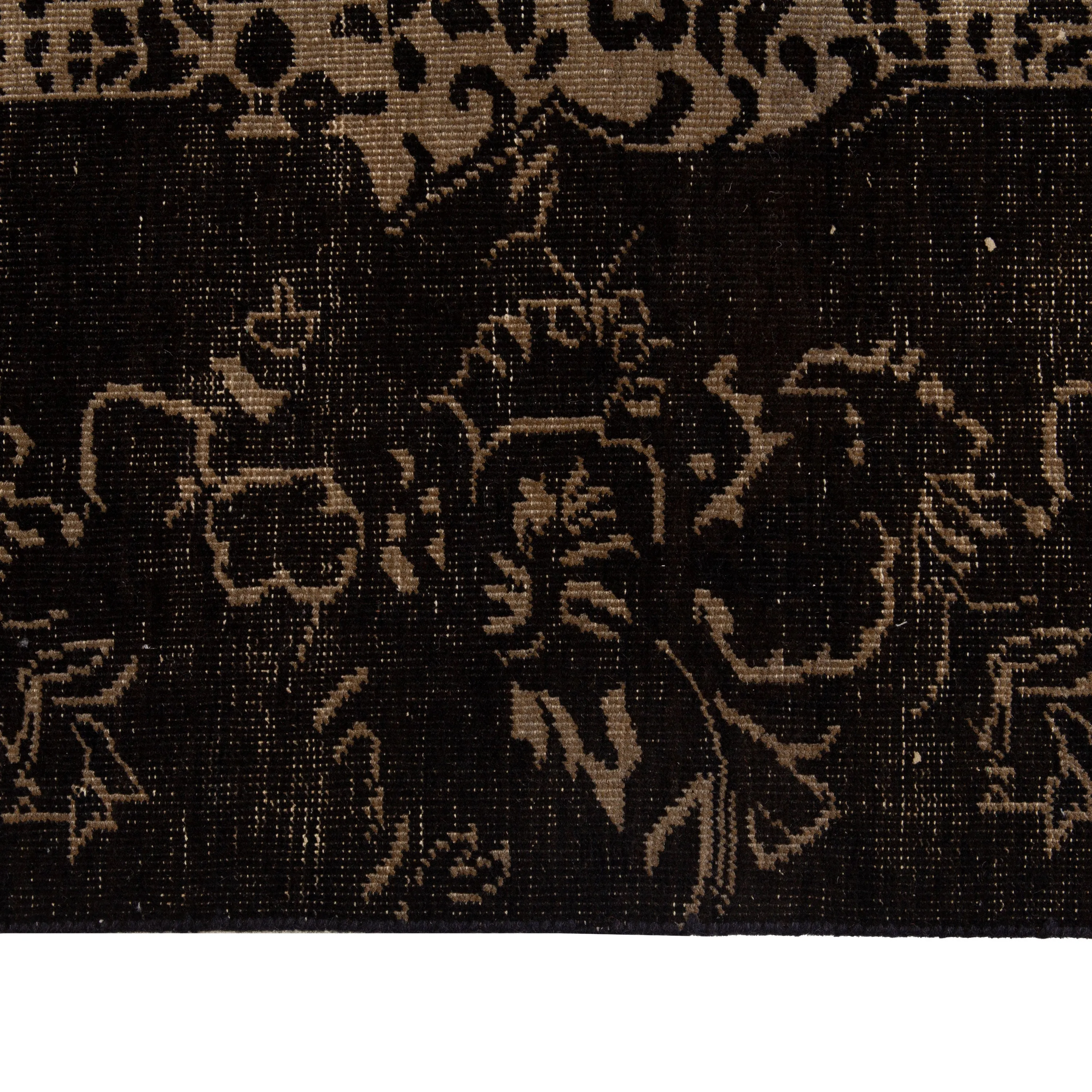 Brown Transitional Wool Cotton Blend Rug - 8' x 10'