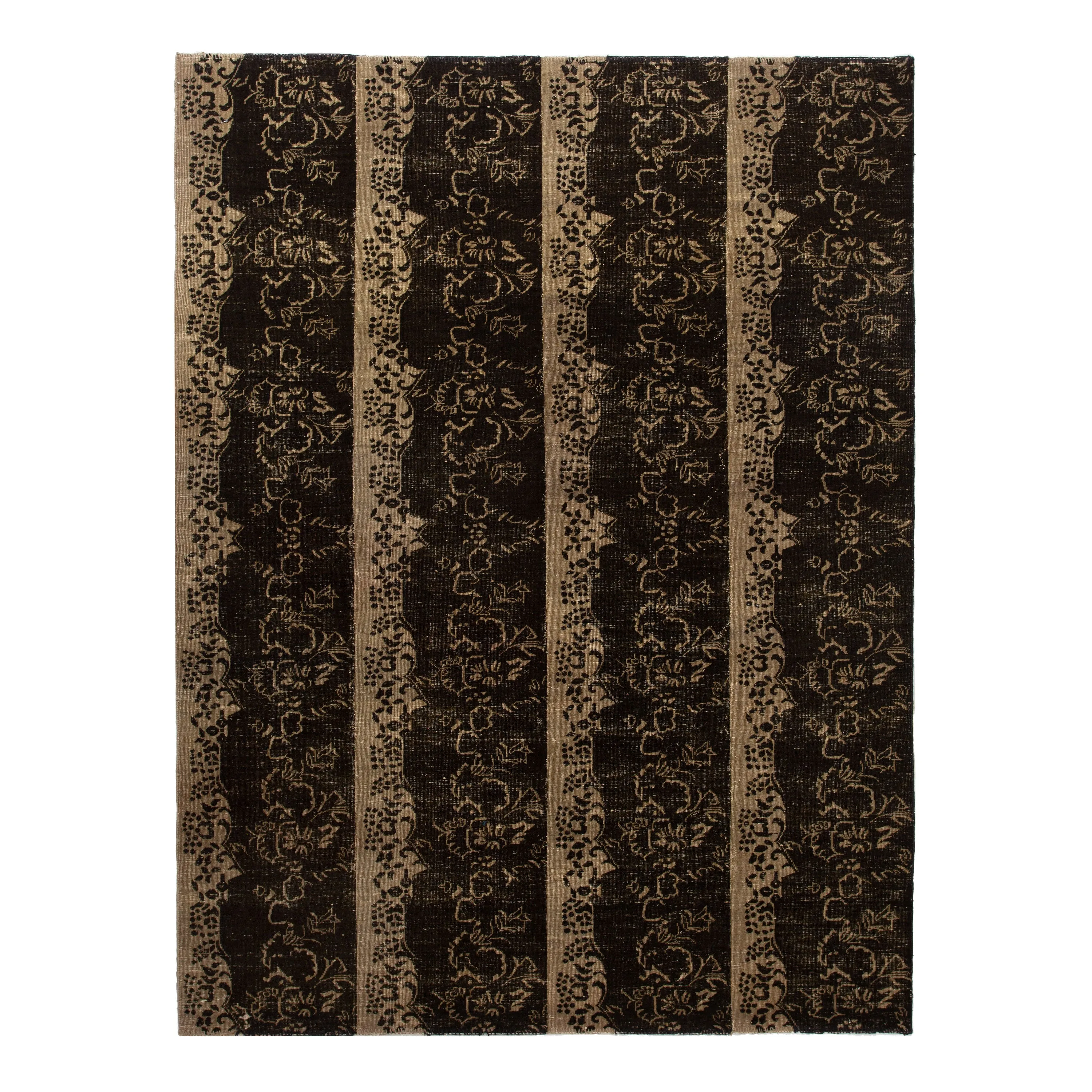 Brown Transitional Wool Cotton Blend Rug - 8' x 10'